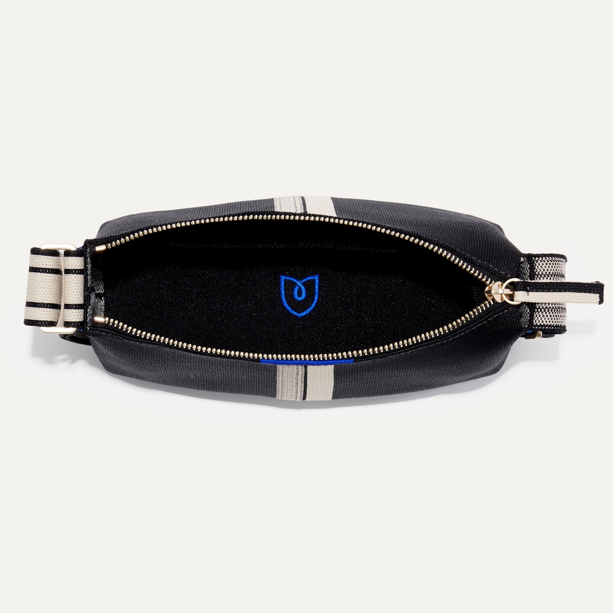 The Casual Crossbody - Black and Ivory Stripe - Image 5
