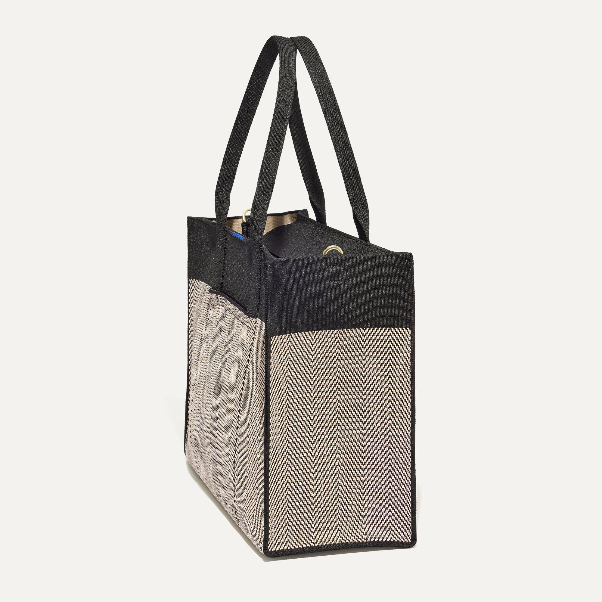 The Classic Tote - Black Herringbone - Image 4