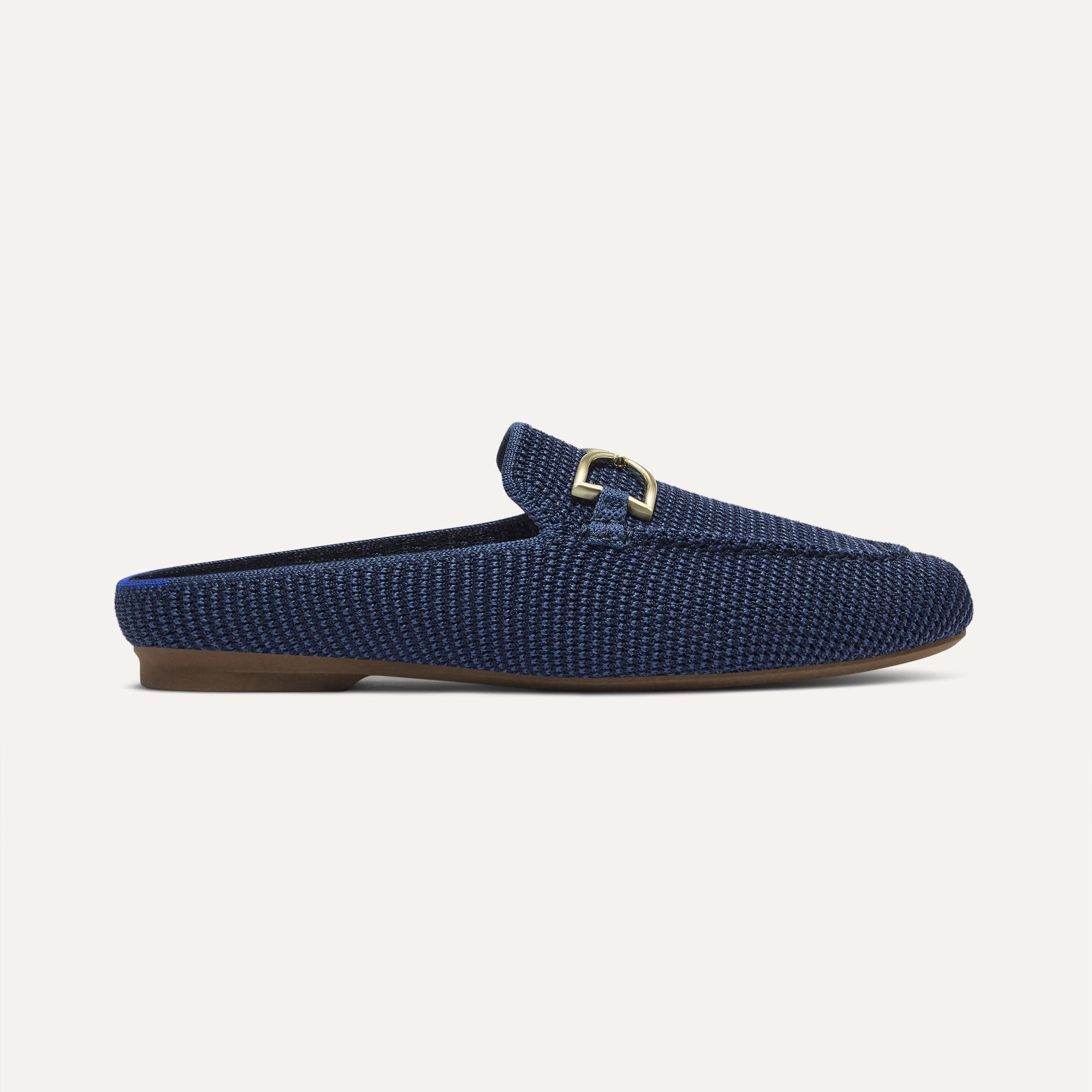 The Double Bit Loafer Mule - Blue Raffia-Knit - Image 3