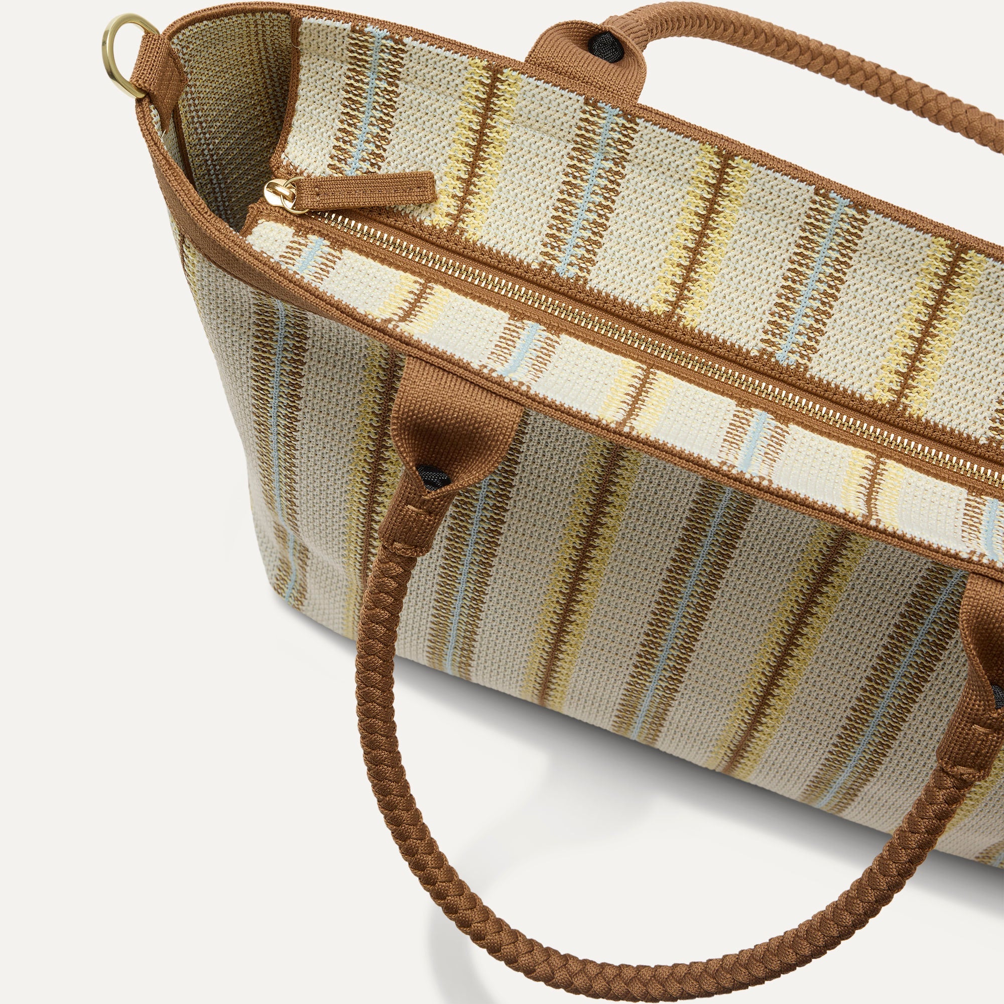 The Lightweight Zip Tote - Sunbeam Market Stripe - Image 6