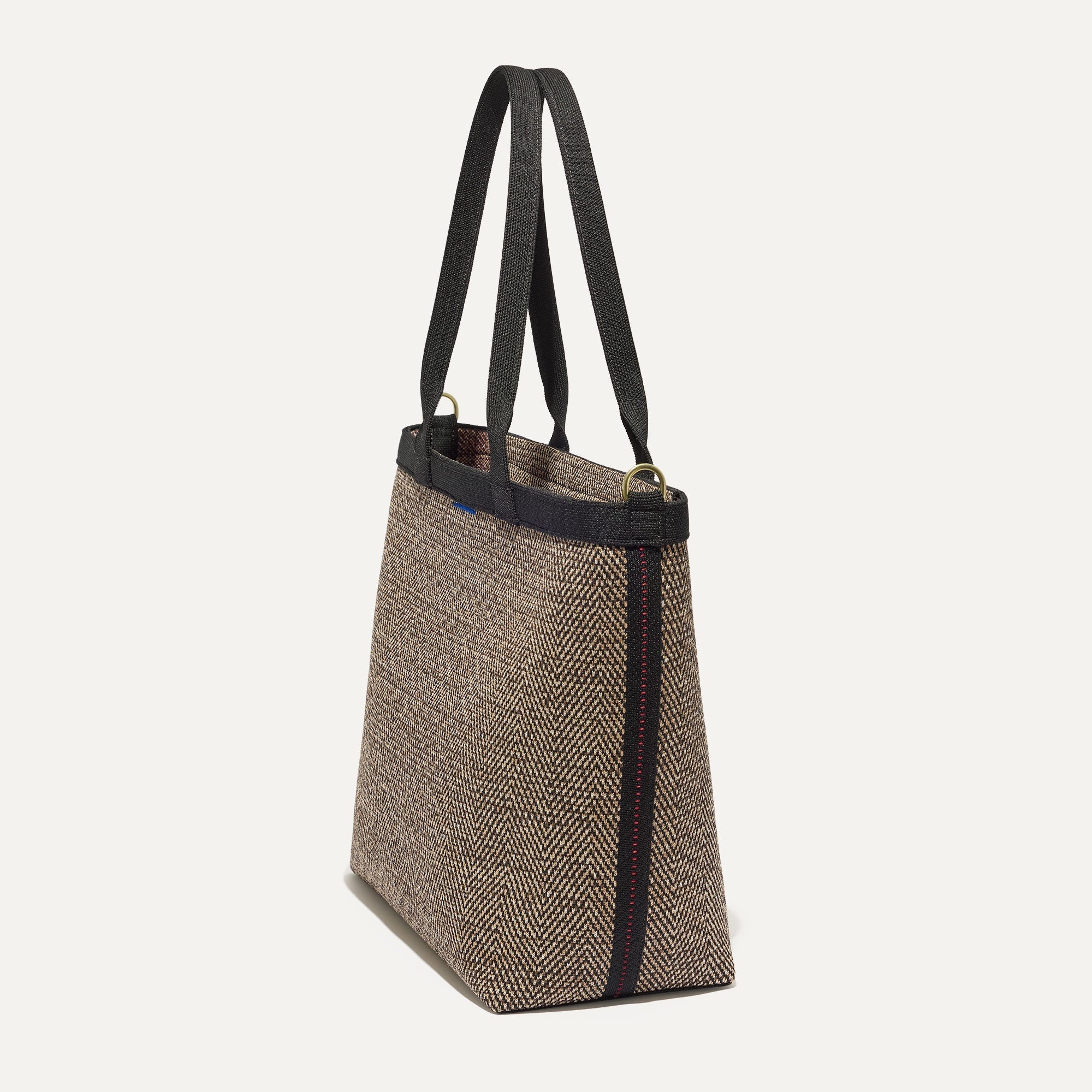 The Lightweight Zip Tote - Cacao Herringbone - Image 4