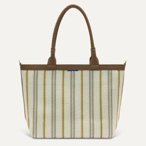The Lightweight Zip Tote - Sunbeam Market Stripe