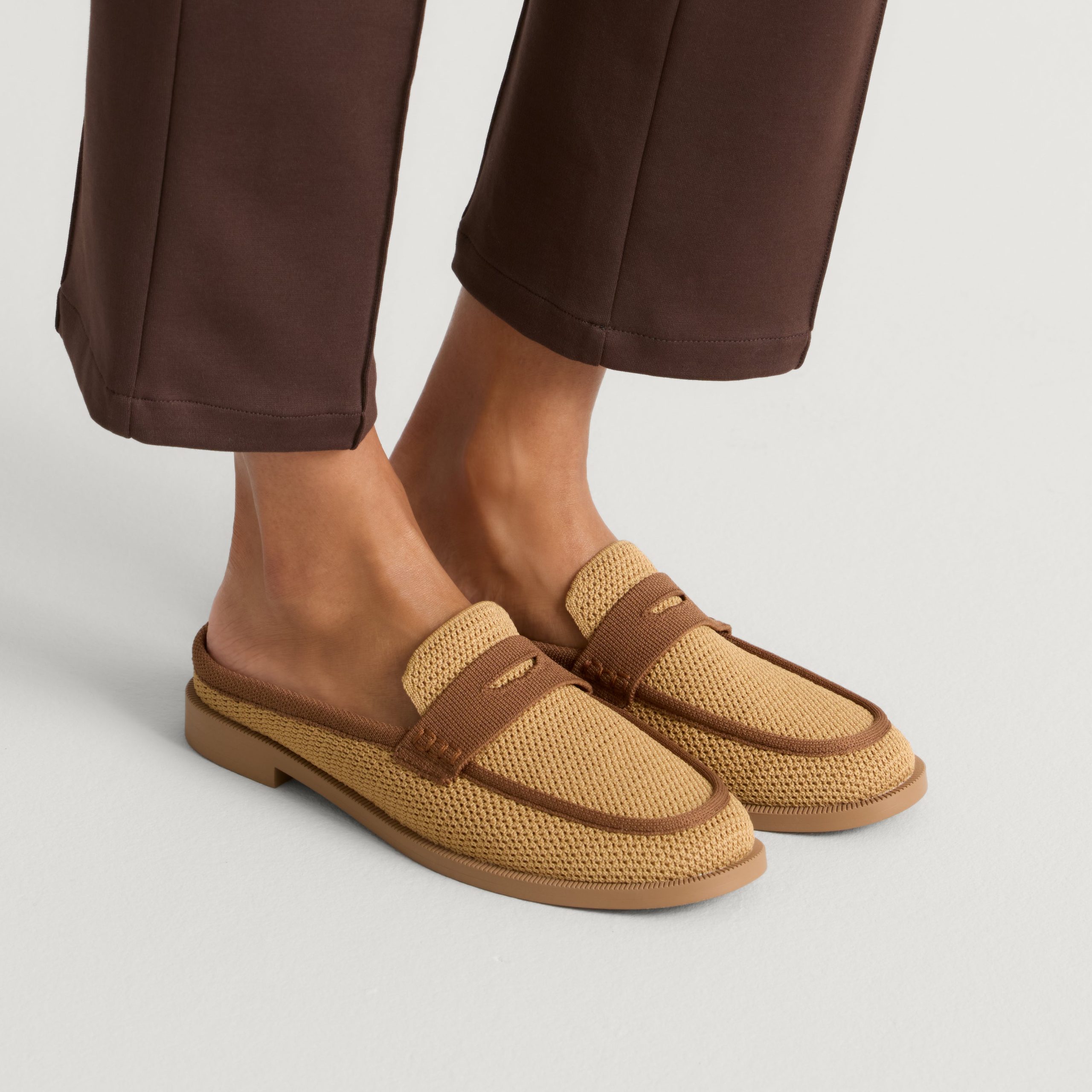 The Penny Loafer Mule - Wheat Raffia-Knit - Image 2