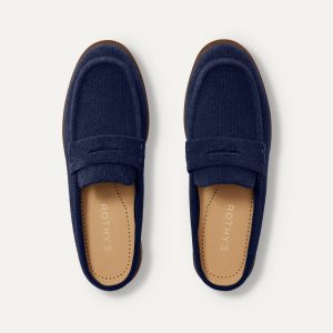 The Penny Loafer Mule - ReVelvet??Navy