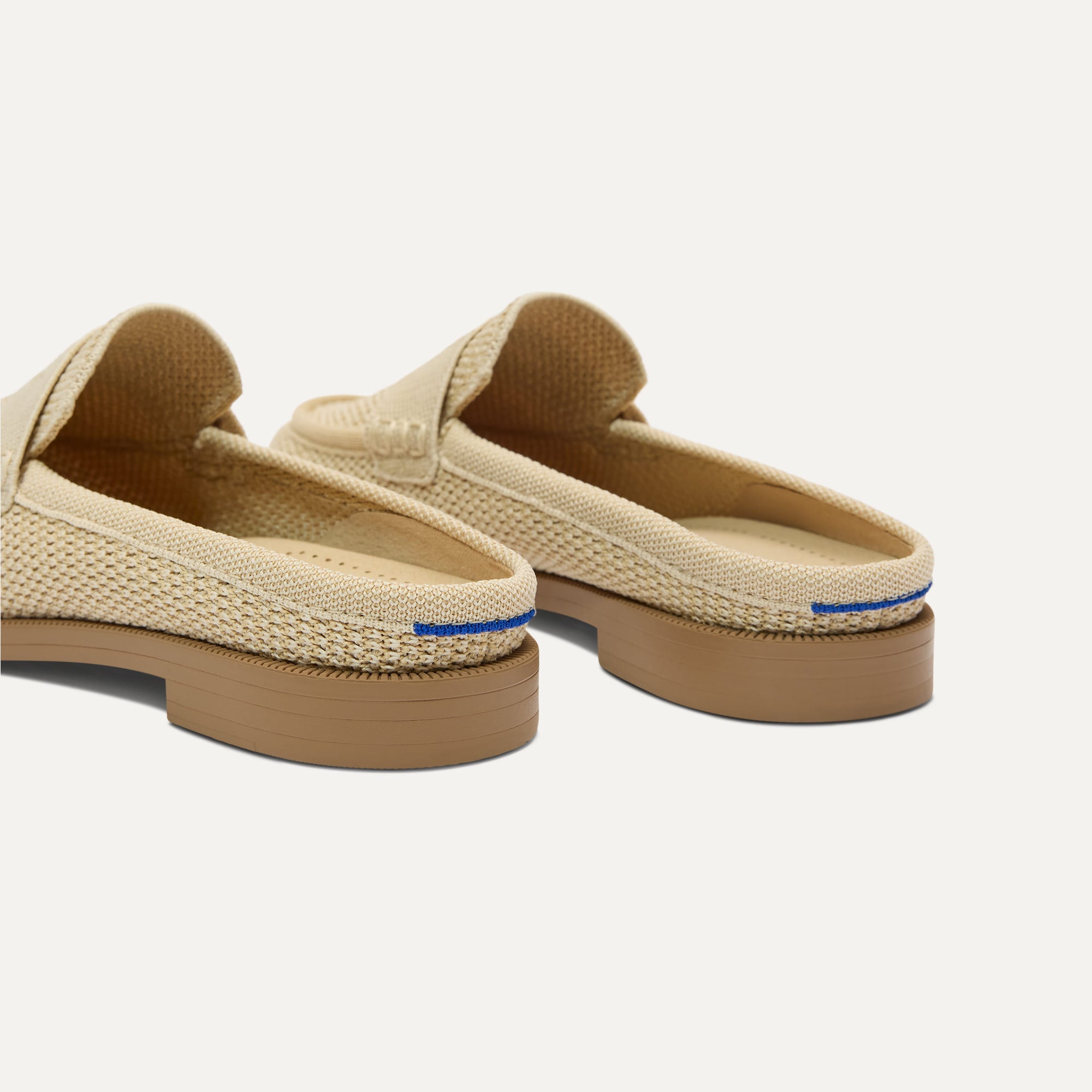 The Penny Loafer Mule - Sandstone Raffia-Knit - Image 4