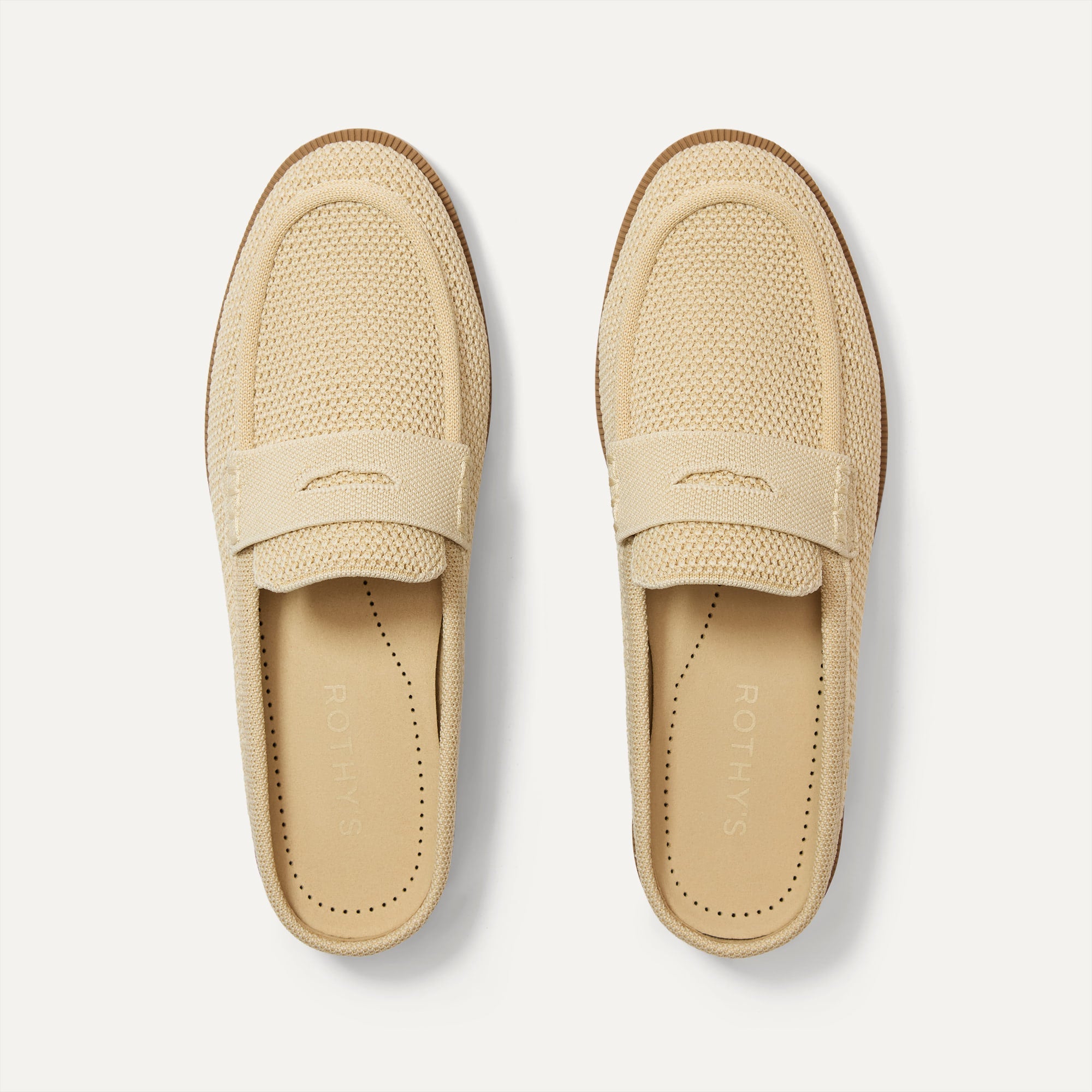 The Penny Loafer Mule - Sandstone Raffia-Knit
