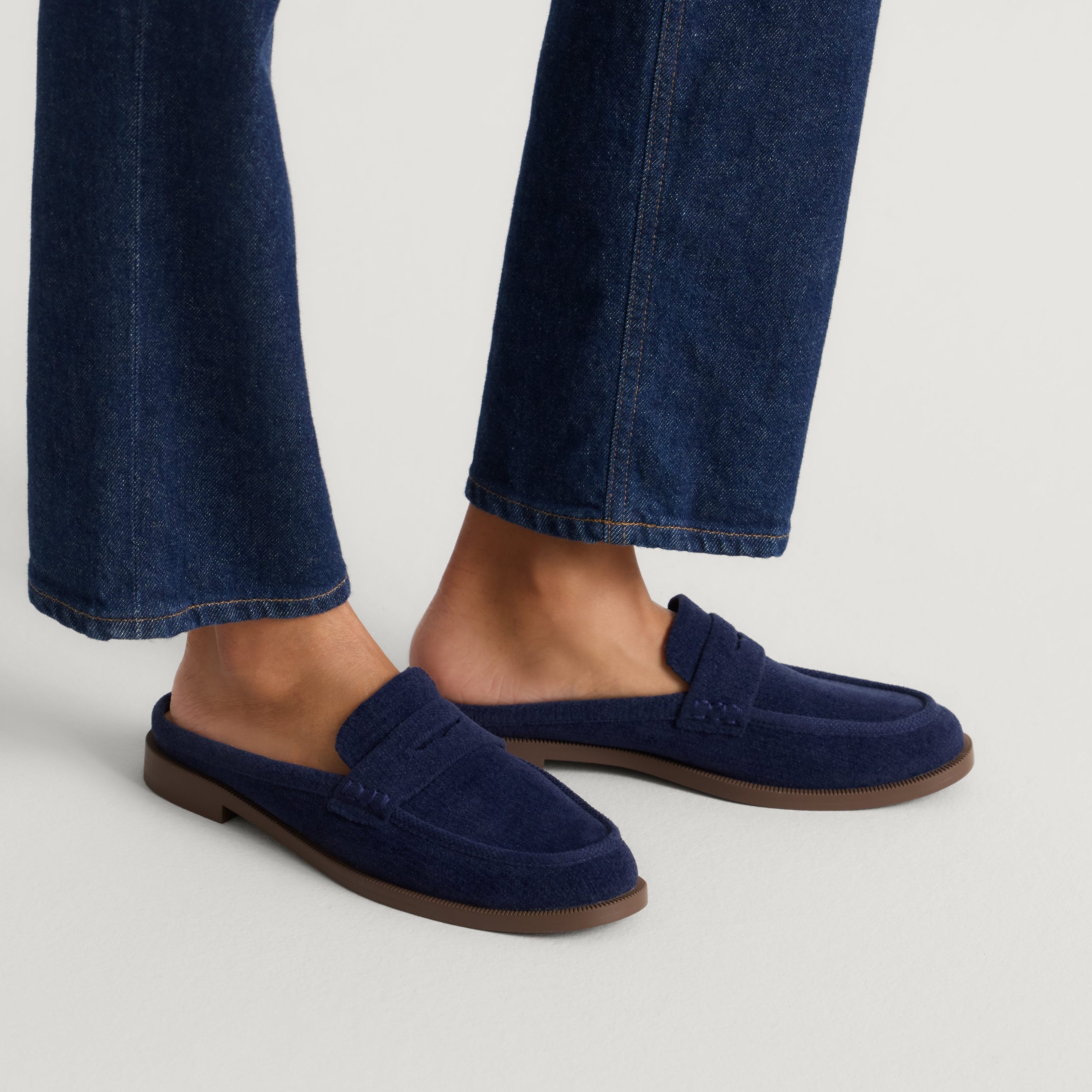 The Penny Loafer Mule - ReVelvet??Navy - Image 2