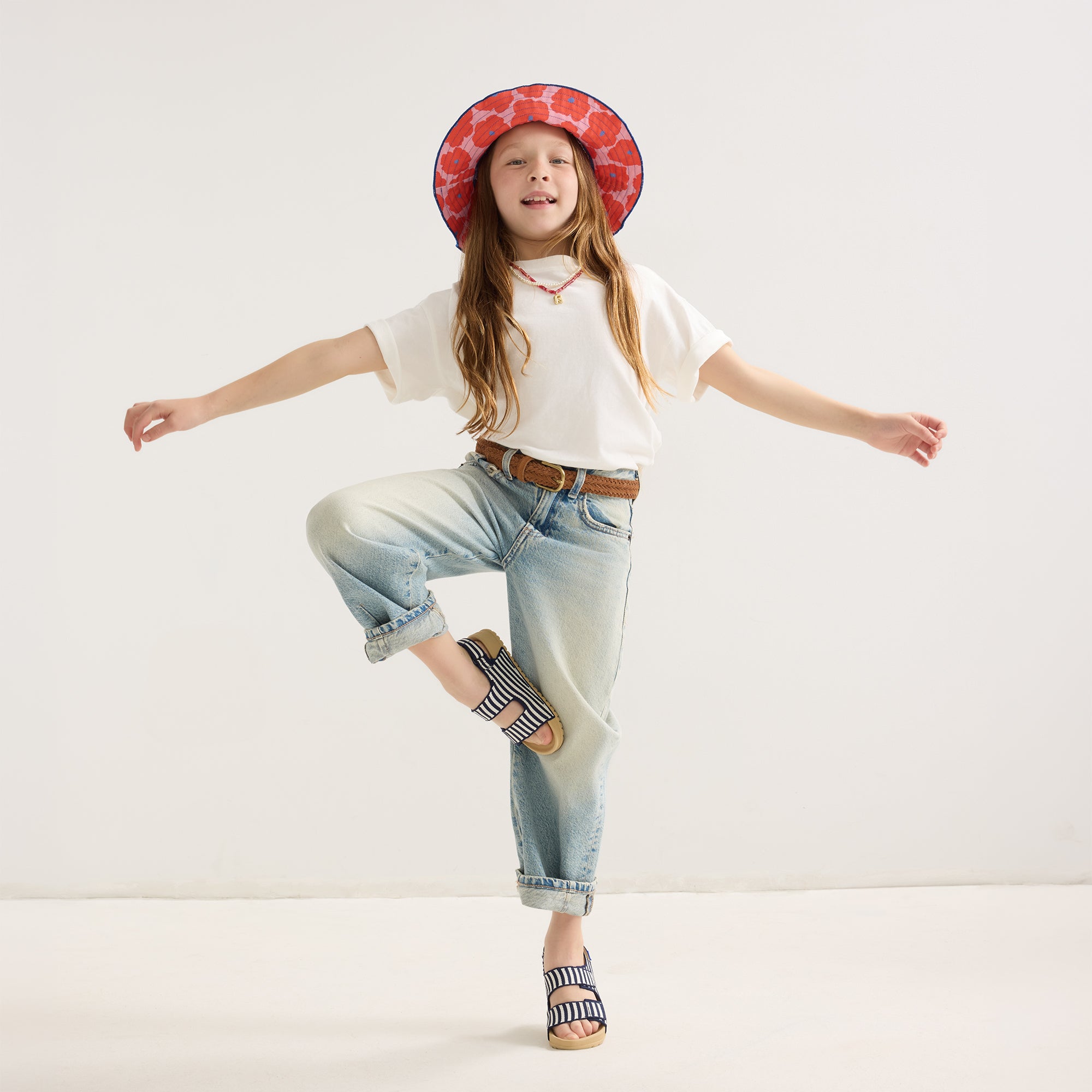 The Kids Double Strap Sandal - Sailor Stripes - Image 5