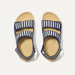 The Kids Double Strap Sandal - Sailor Stripes