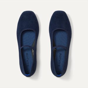 The Max Square Mary Jane - ReVelvet™ Navy