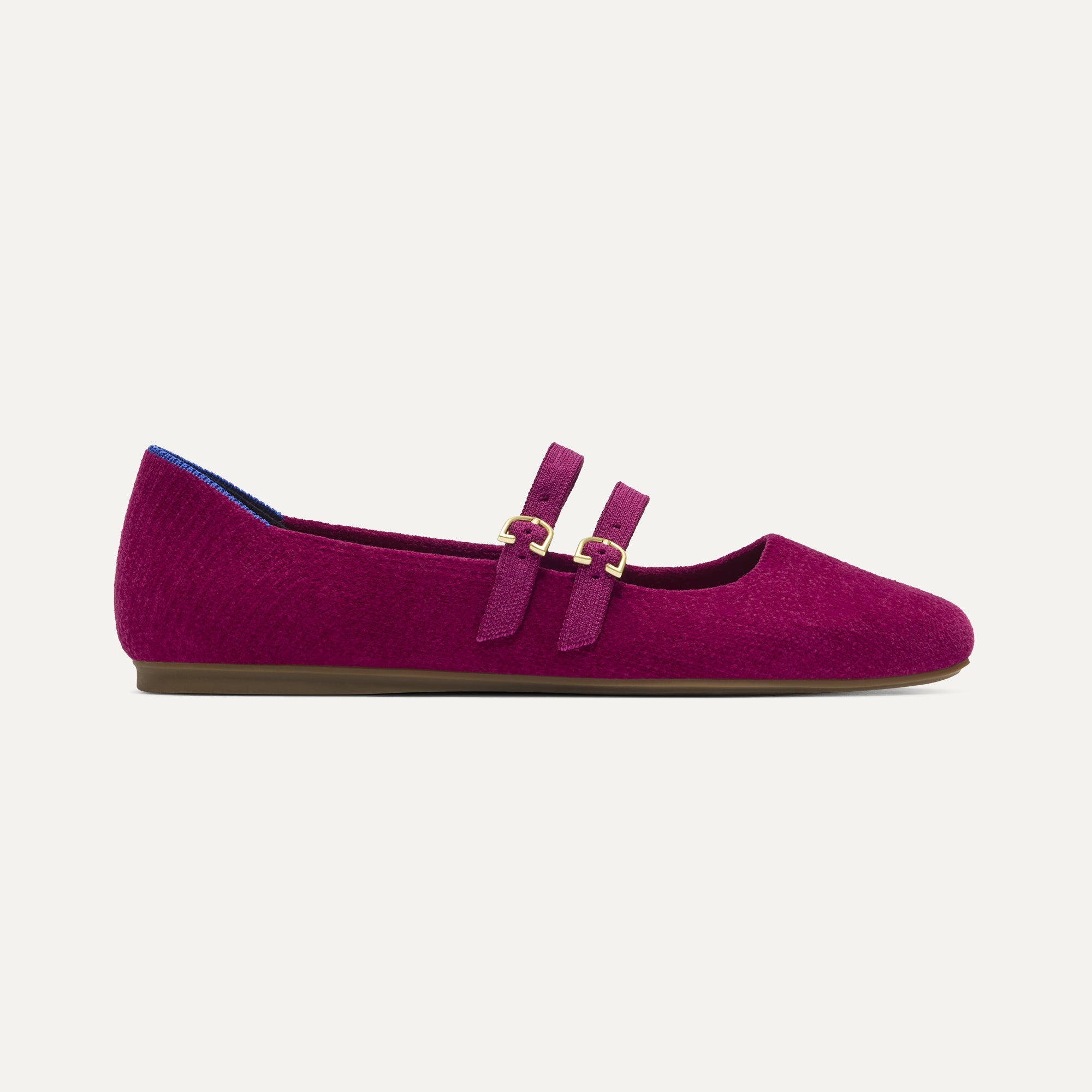 The Double Buckle Mary Jane - ReVelvetâ„¢ Mulberry - Image 3