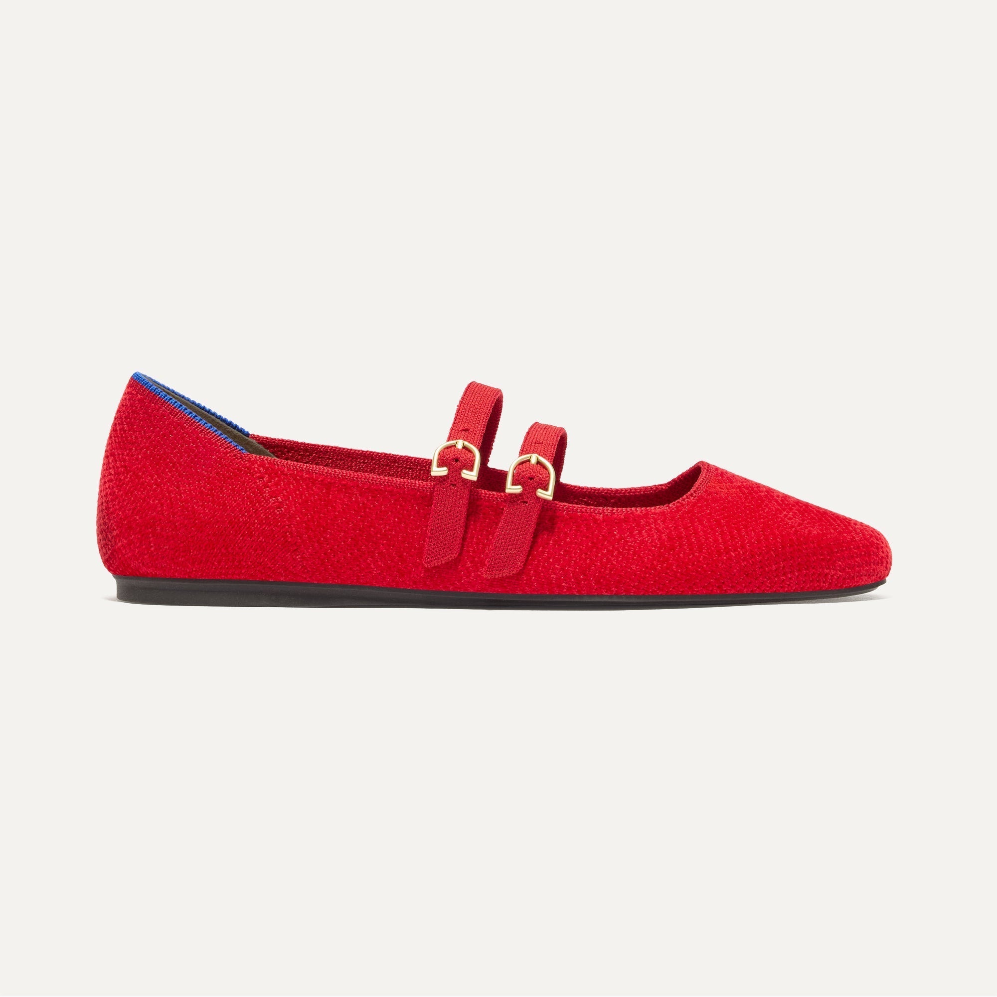 The Double Buckle Mary Jane - ReVelvetâ„¢ Red Crisp - Image 3