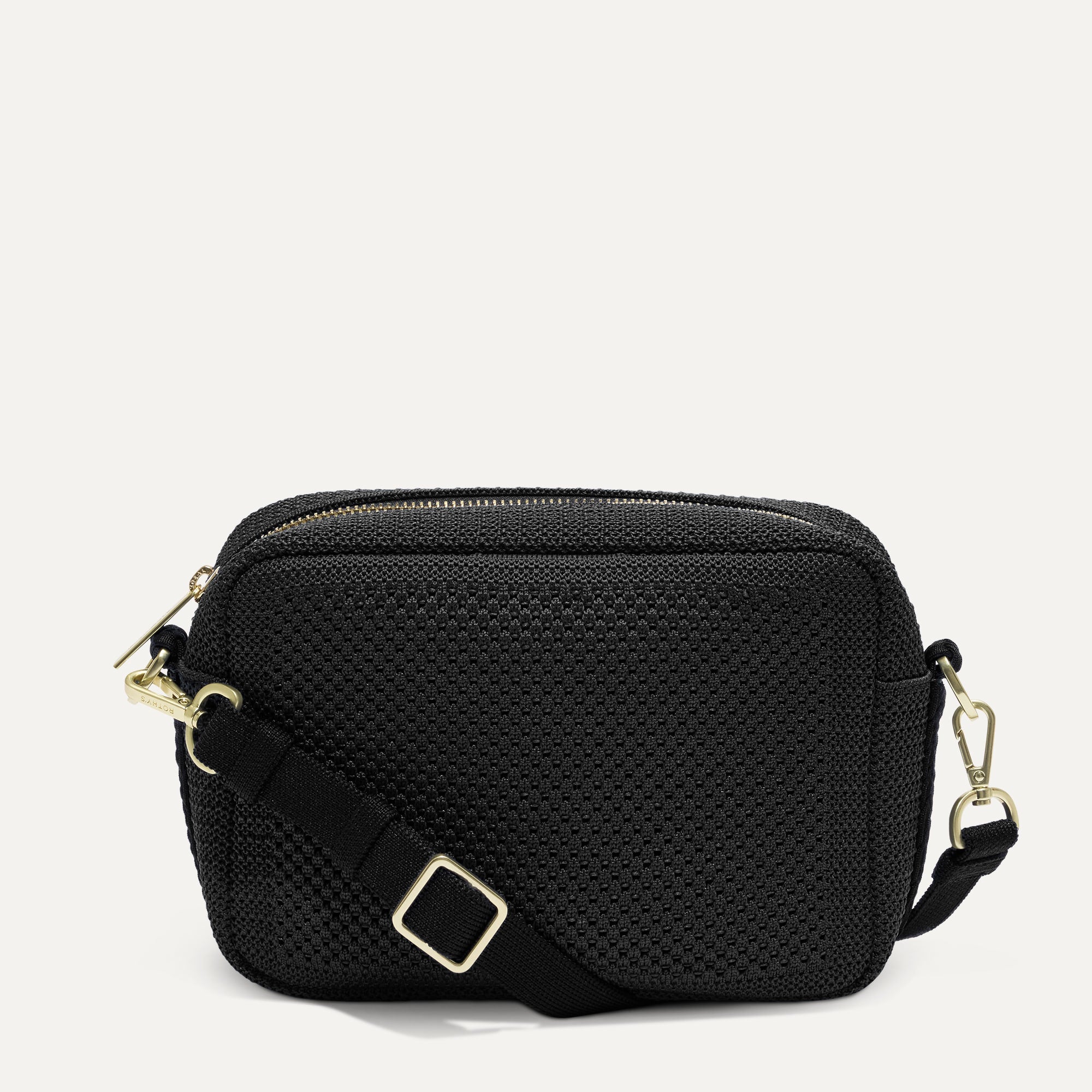 The Crossbody Camera Bag - Black Licorice Open-Knit - Image 2