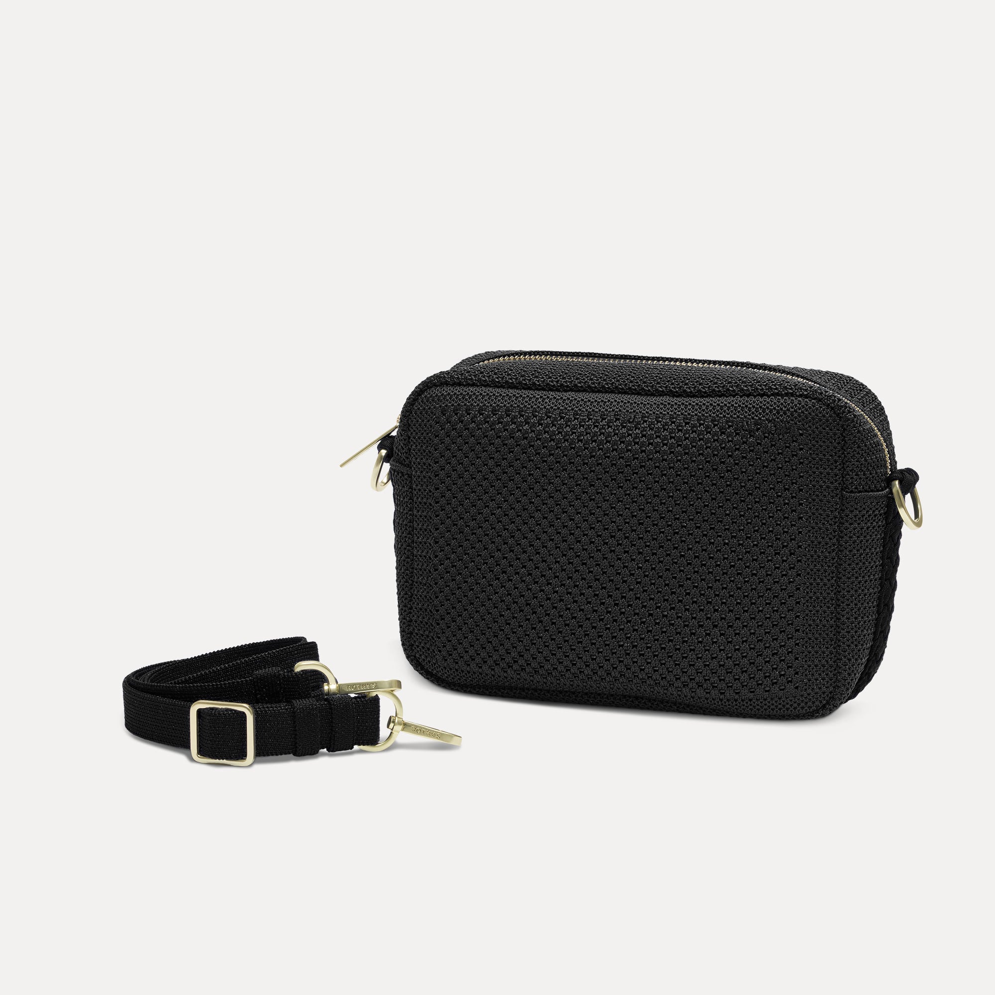 The Crossbody Camera Bag - Black Licorice Open-Knit - Image 4