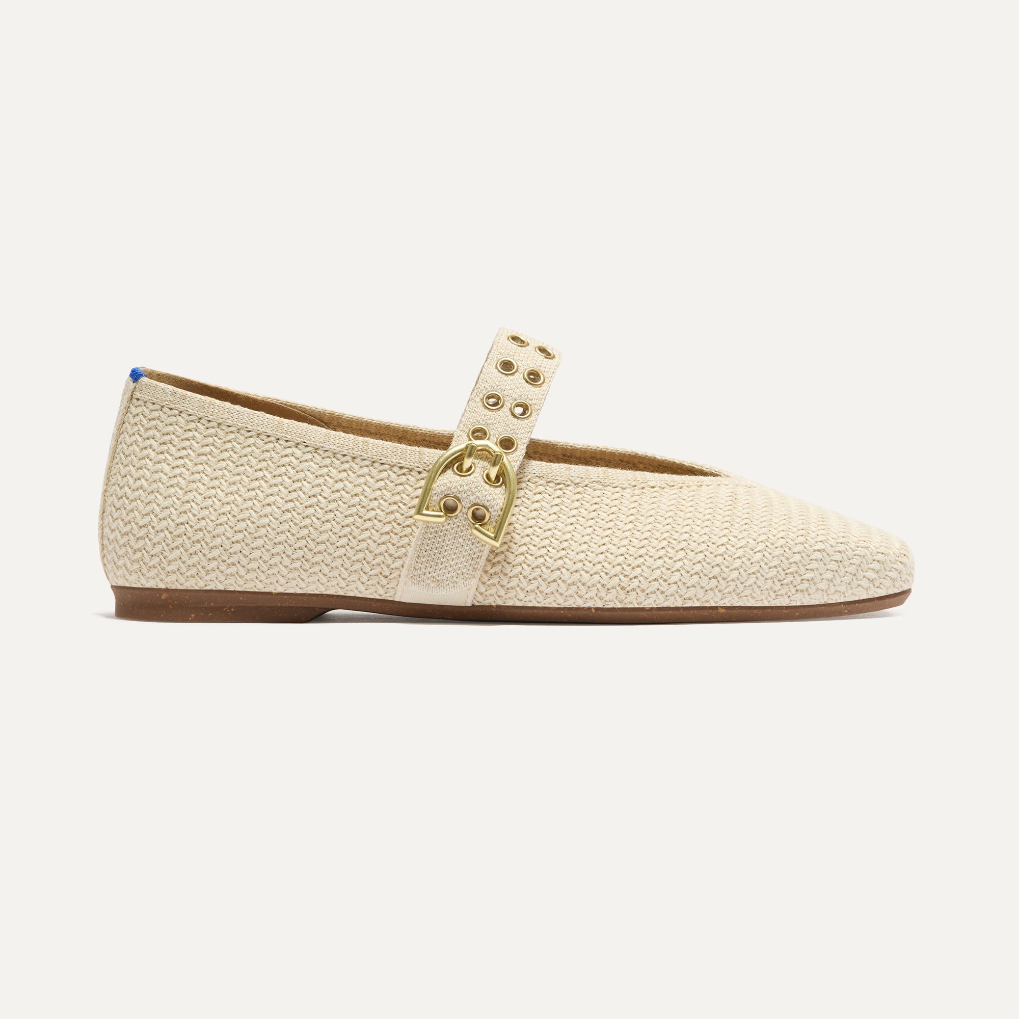 The Max Buckle Mary Jane - Cream Woven - Image 2