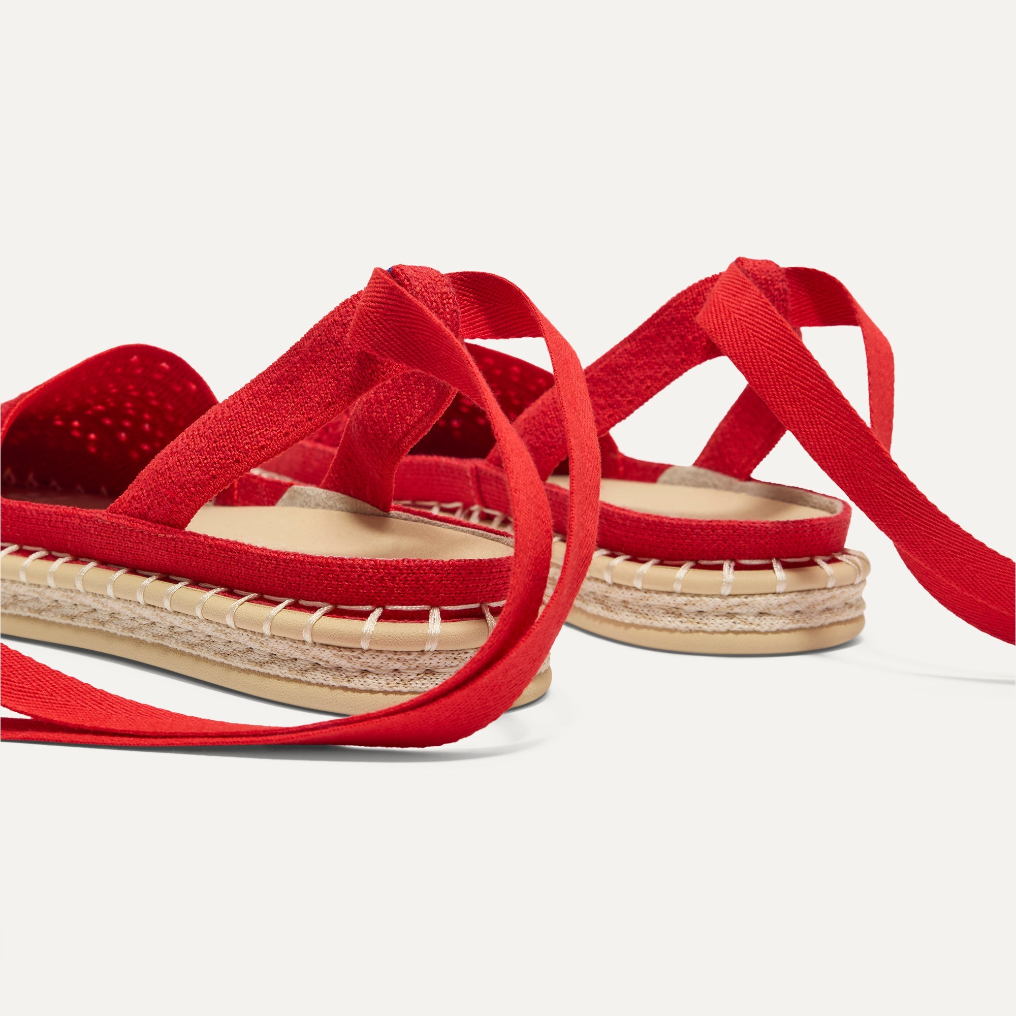 The D'Orsay Espadrille - Bright Red Crochet - Image 4