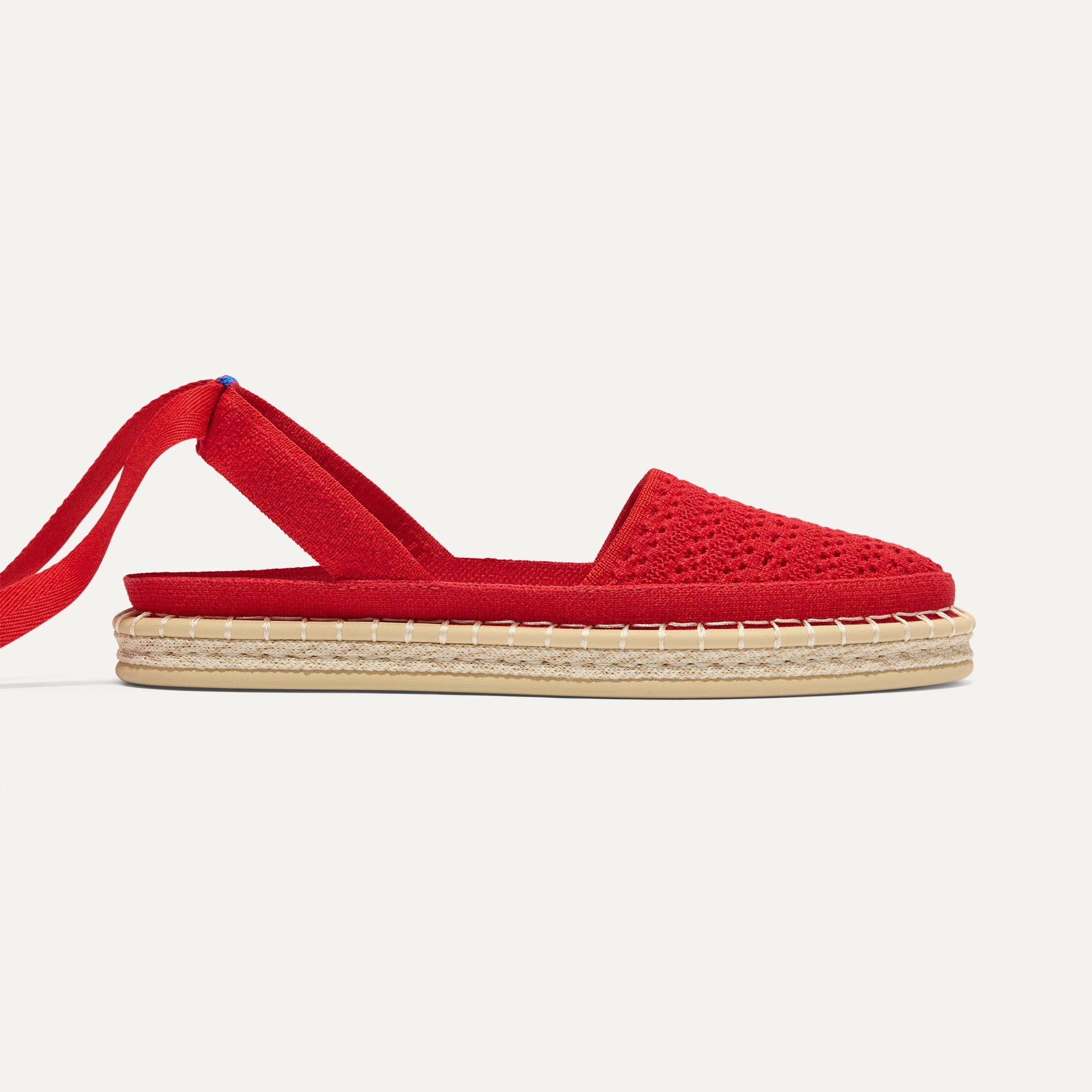 The D'Orsay Espadrille - Bright Red Crochet - Image 3
