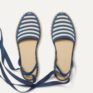 The D'Orsay Espadrille - Deep Sea Stripe