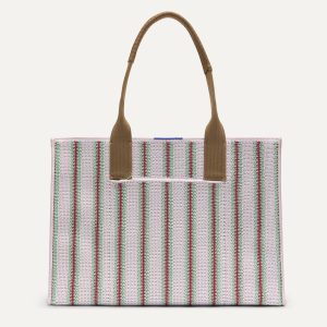 The Classic Tote - Watermelon Market Stripe