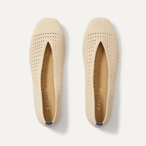 The Max Square Ballerina - Off White Mesh