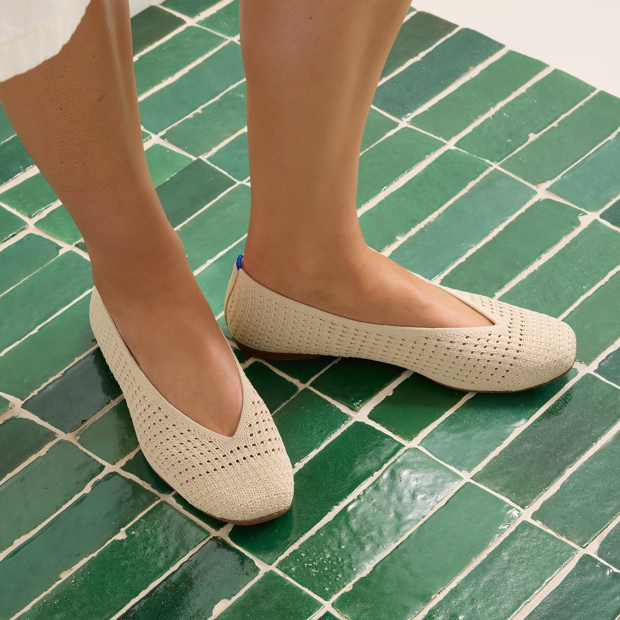 The Max Square Ballerina - Off White Mesh - Image 2
