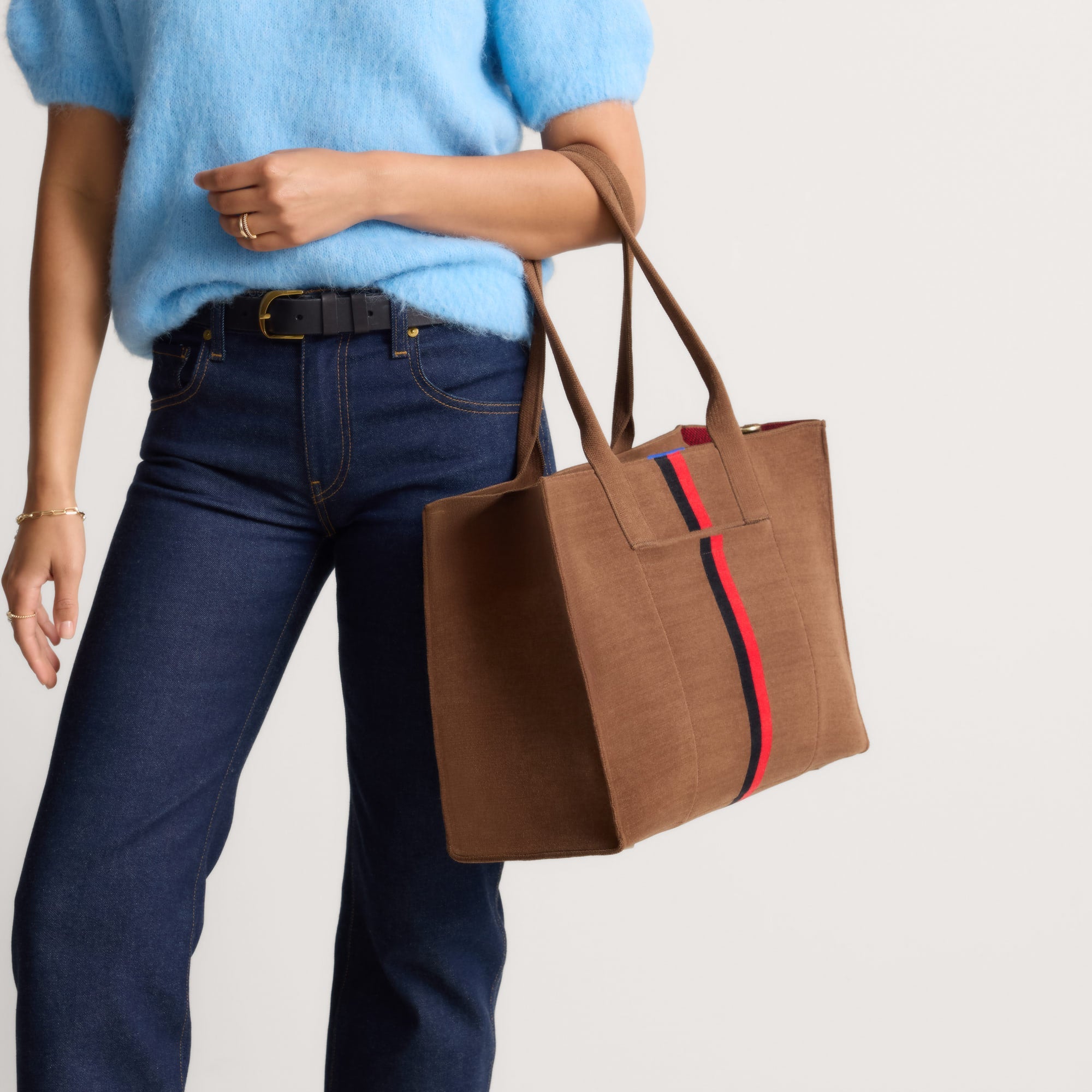 The Classic Tote - ReVelvet? Cinnamon Stripe - Image 3